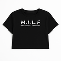 M.I.L.F CROP TEE (MONOCHROME)