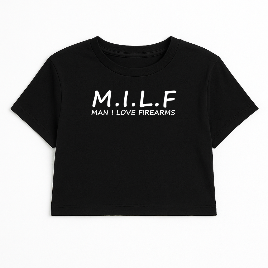 M.I.L.F CROP TEE (MONOCHROME)