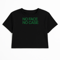 NO FACE NO CASE CROP TEE (GREEN FONT)