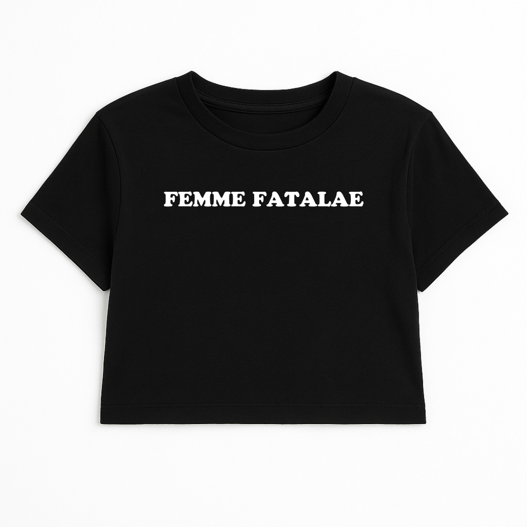 FEMME FATALAE CROP TEE (MONOCHROME)