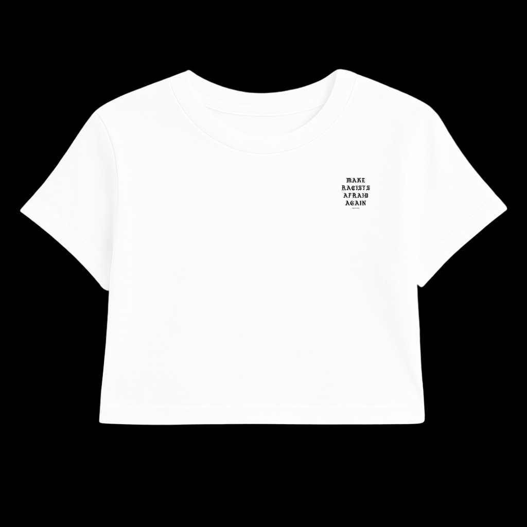 MRAA JUST TEXT CROP TEE (DOUBLE SIDED)