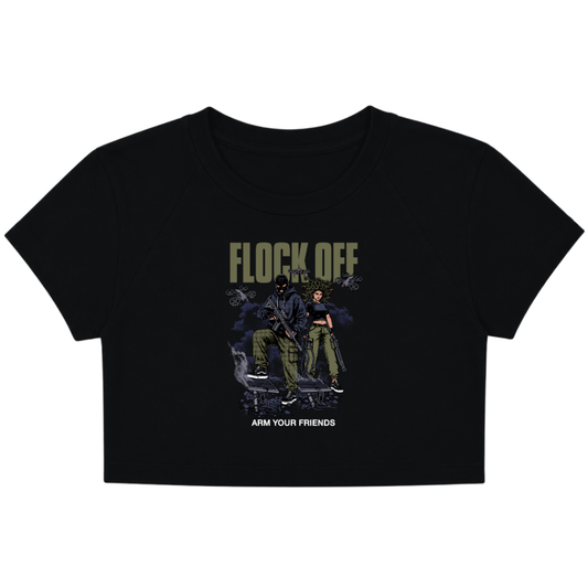 FLOCK OFF BABY TEE (FRONT ONLY) - GREEN