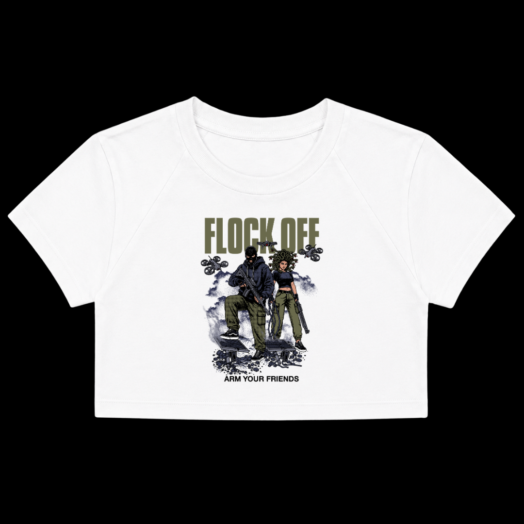 FLOCK OFF BABY TEE (FRONT ONLY) - GREEN