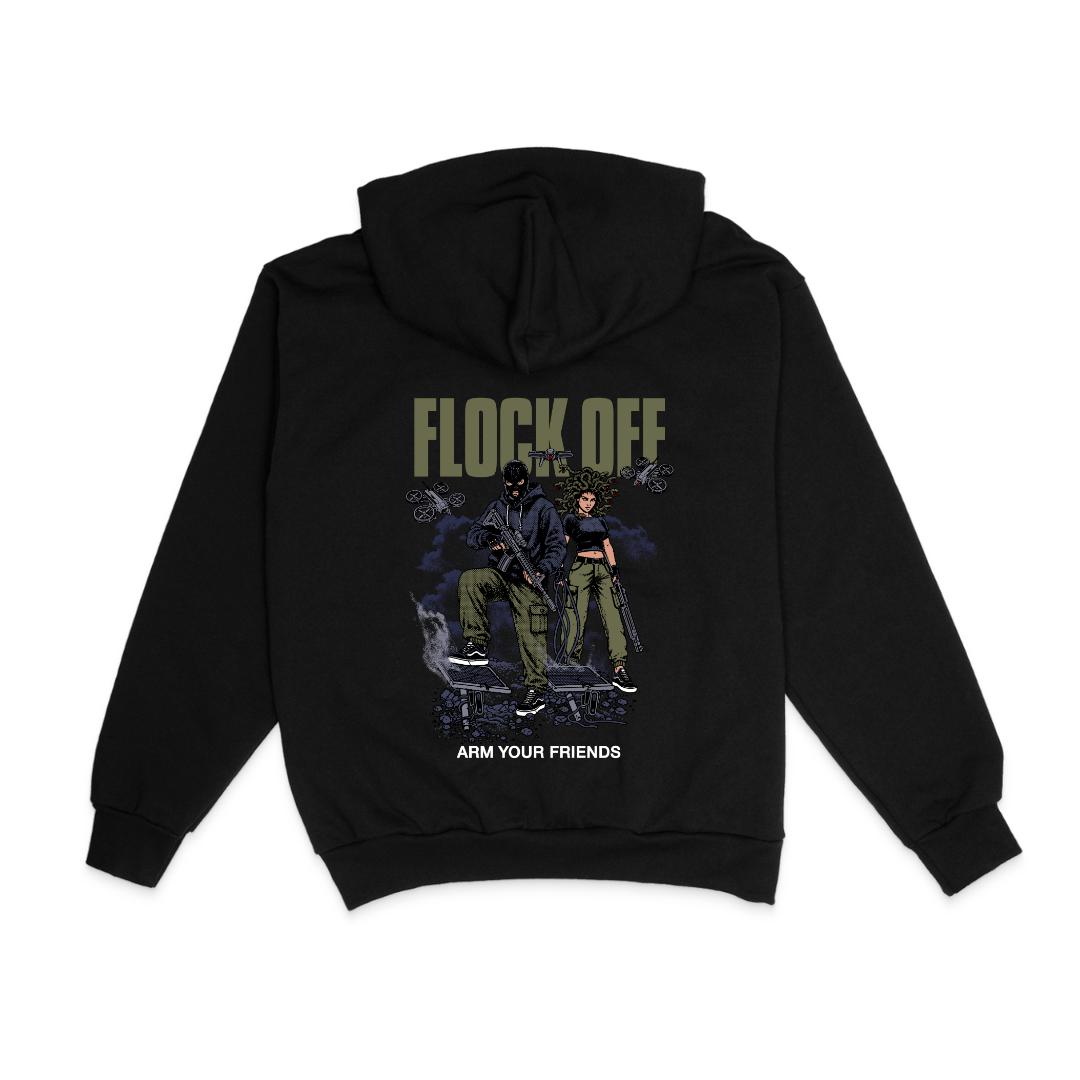 FLOCK OFF HOODIE (DOUBLE SIDED) - GREEN
