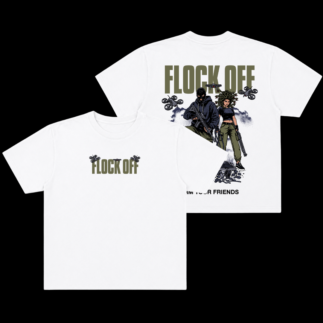FLOCK OFF OVERSIZE TEE (DOUBLE SIDED) - GREEN