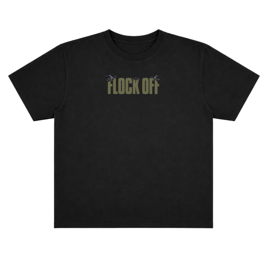 FLOCK OFF OVERSIZE TEE (DOUBLE SIDED) - GREEN