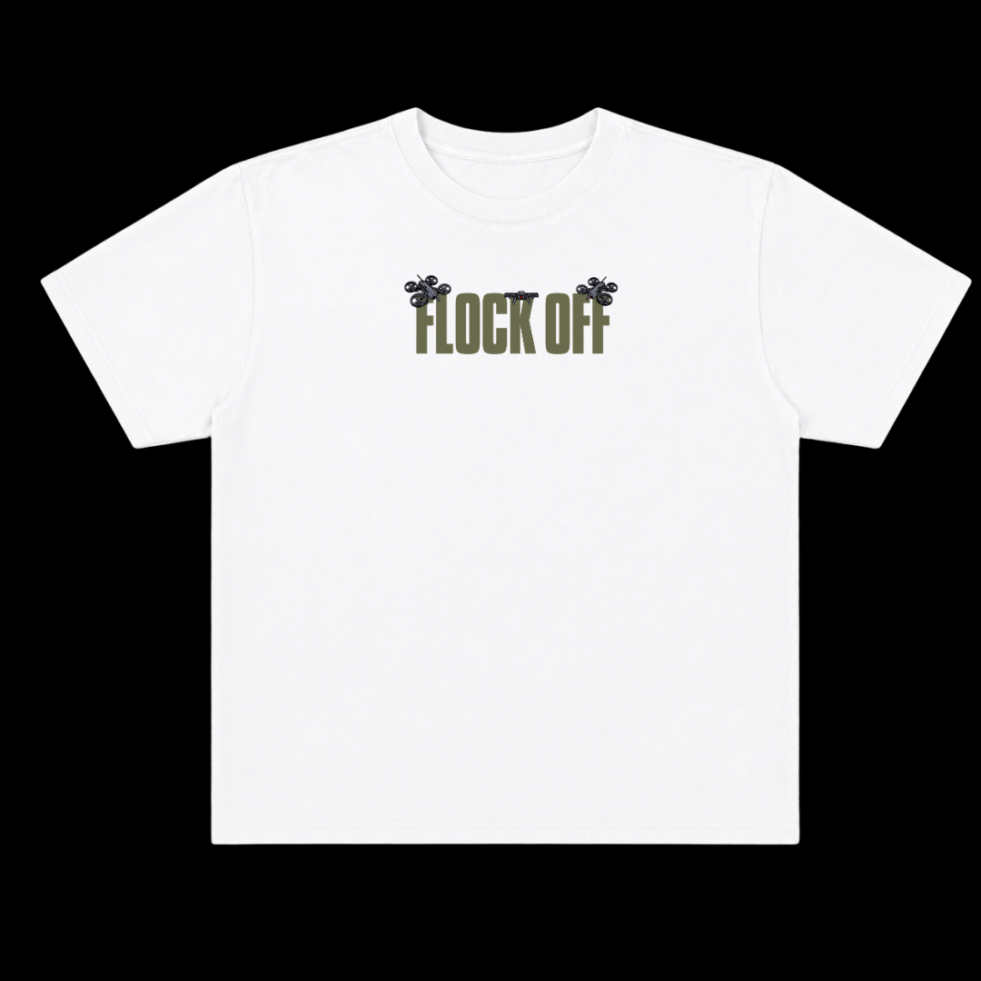 FLOCK OFF OVERSIZE TEE (DOUBLE SIDED) - GREEN