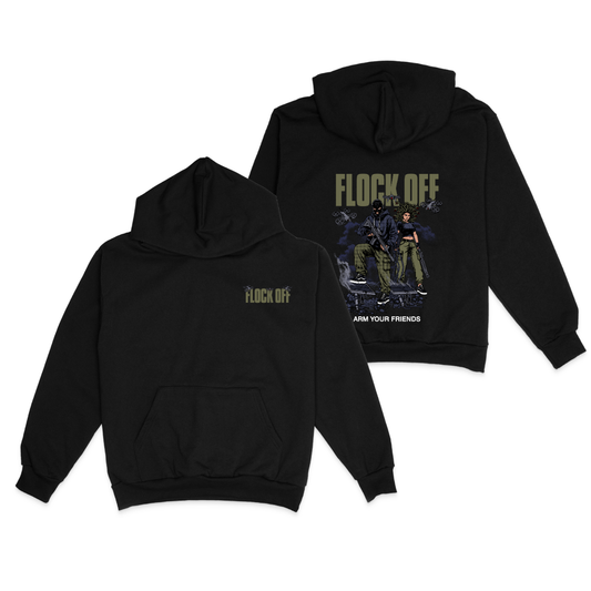 FLOCK OFF HOODIE (DOUBLE SIDED) - GREEN