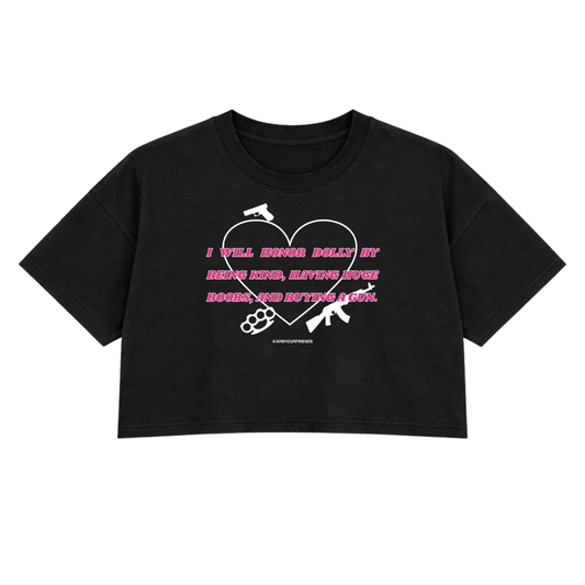 DO IT FOR DOLLY PREMIUM CROP TEE (FRONT ONLY)