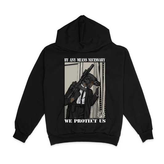 BY ANY MEANS NECESSARY HOODIE (FRONT ONLY)