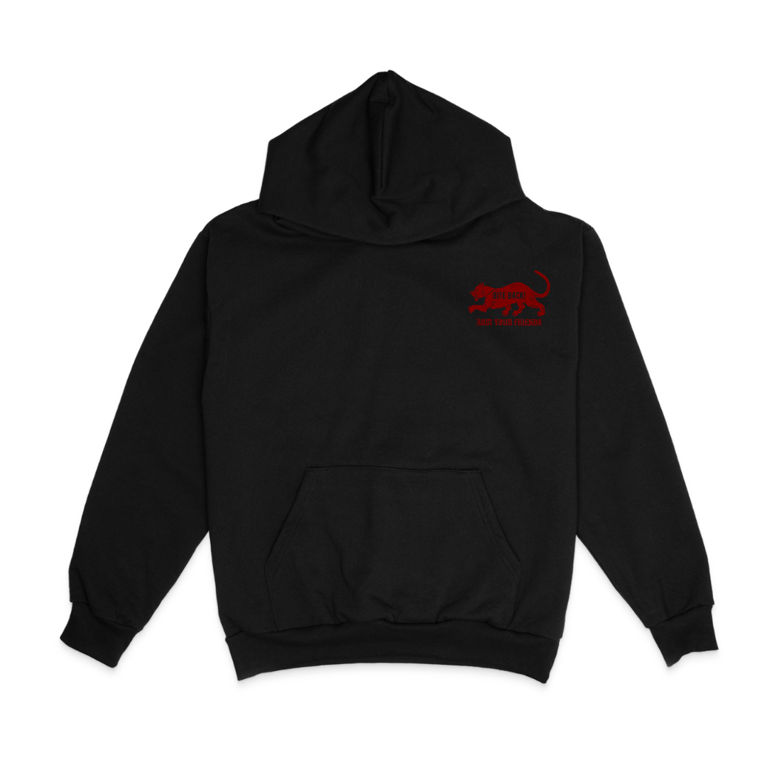 BITE BACK HOODIE (DOUBLE SIDED) - RED