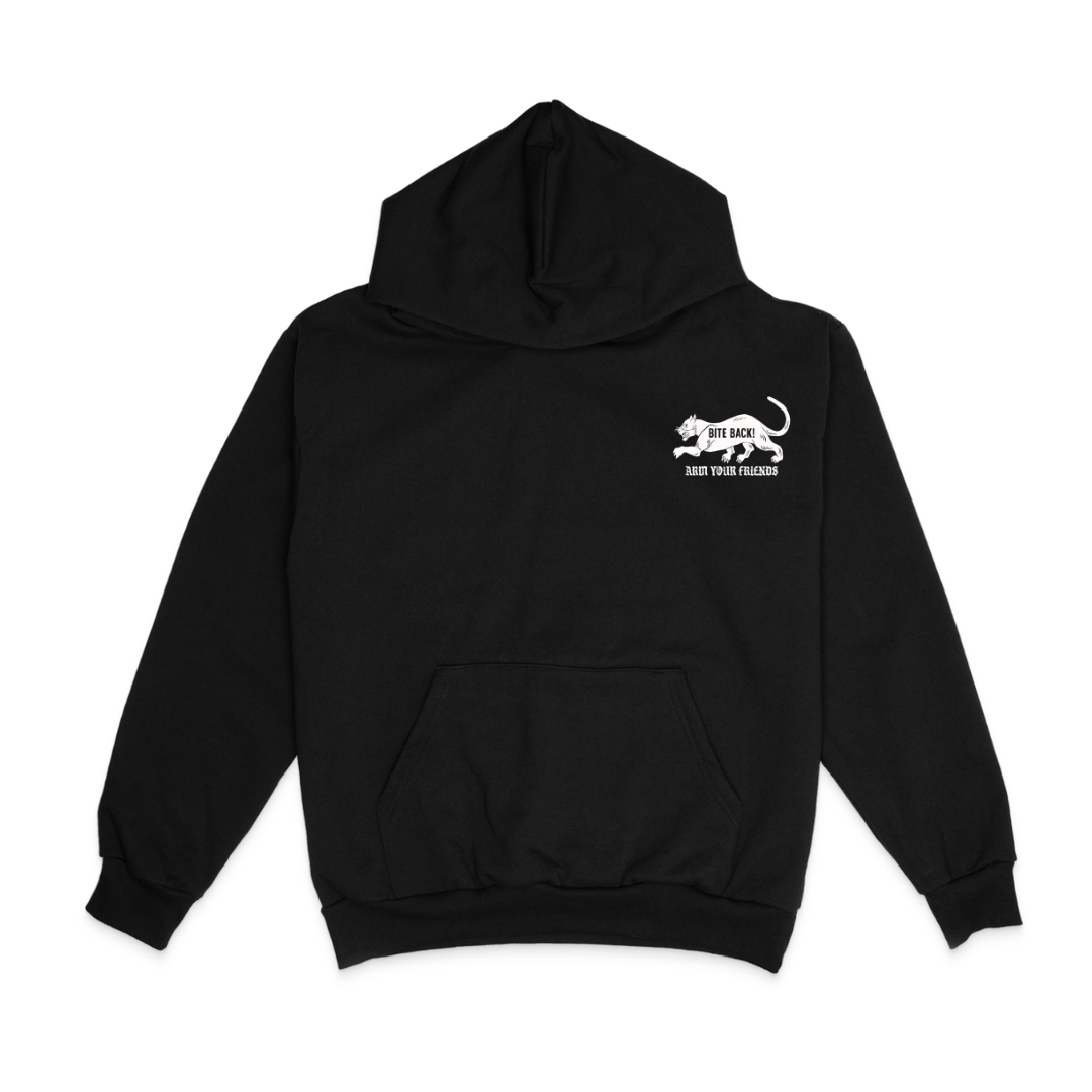 BITE BACK HOODIE (DOUBLE SIDED) - WHITE
