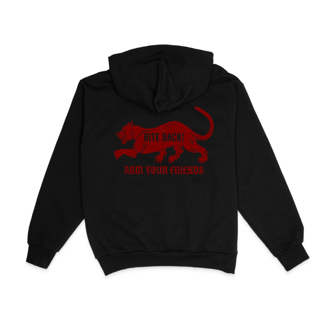 BITE BACK HOODIE (DOUBLE SIDED) - RED