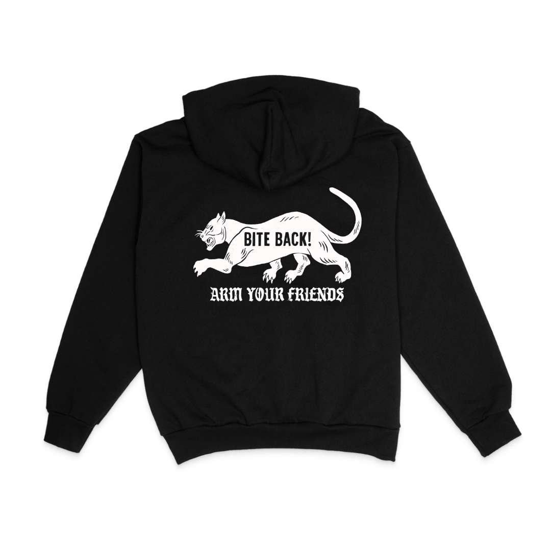 BITE BACK HOODIE (DOUBLE SIDED) - WHITE
