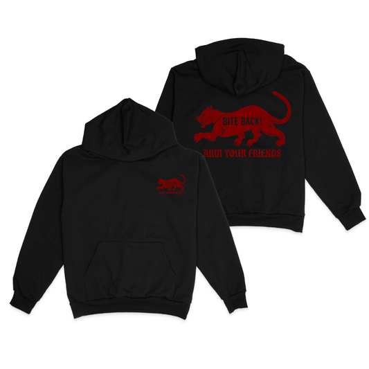 BITE BACK HOODIE (DOUBLE SIDED) - RED