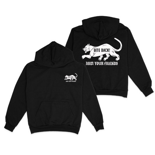 BITE BACK HOODIE (DOUBLE SIDED) - WHITE
