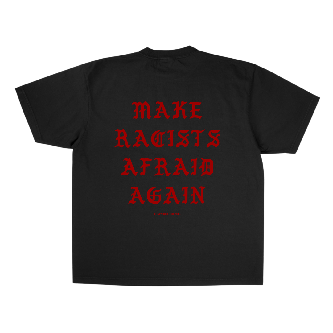 MRAA JUST TEXT RED OVERSIZE TEE (DOUBLE SIDED)