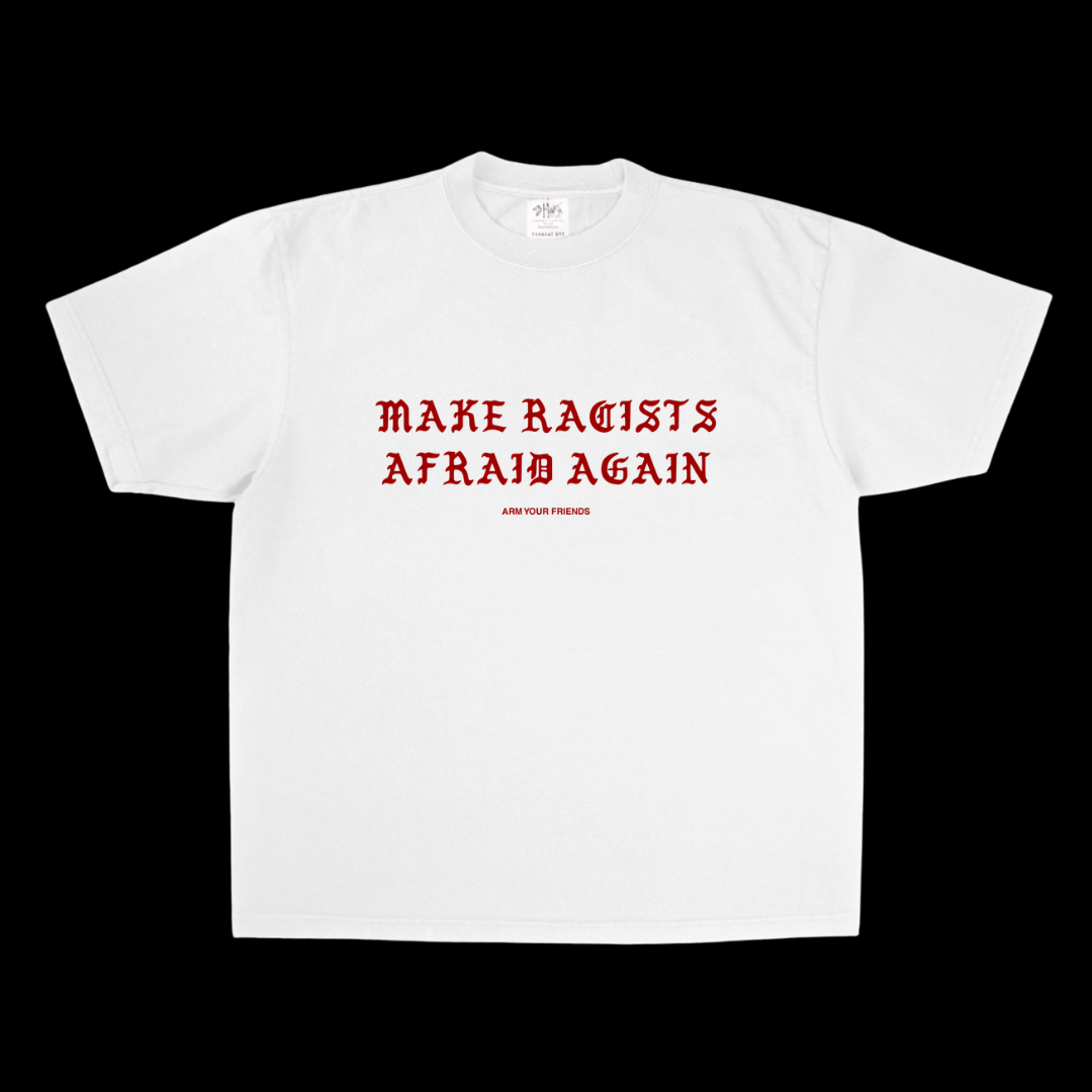 MRAA JUST TEXT RED OVERSIZE TEE (FRONT ONLY)