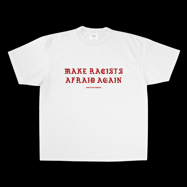 MRAA JUST TEXT RED OVERSIZE TEE (FRONT ONLY)
