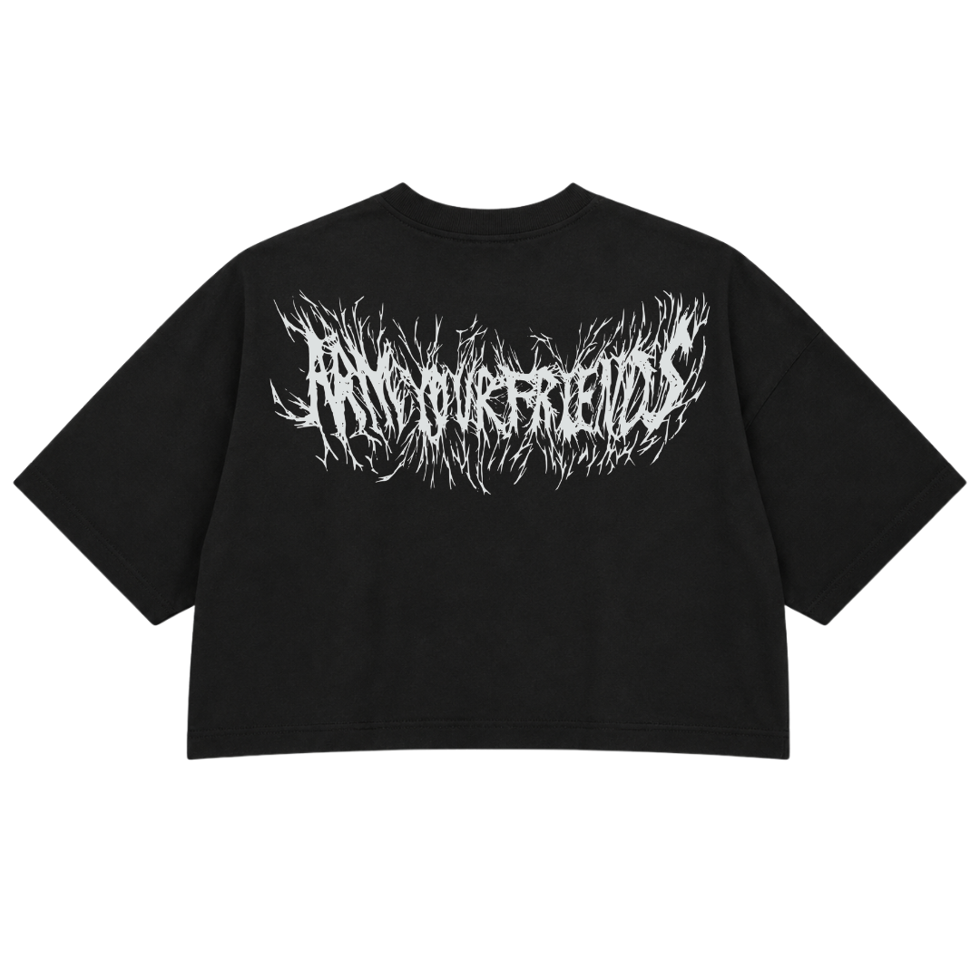 HEAVY METAL PREMIUM CROP TEE (DOUBLE SIDED)