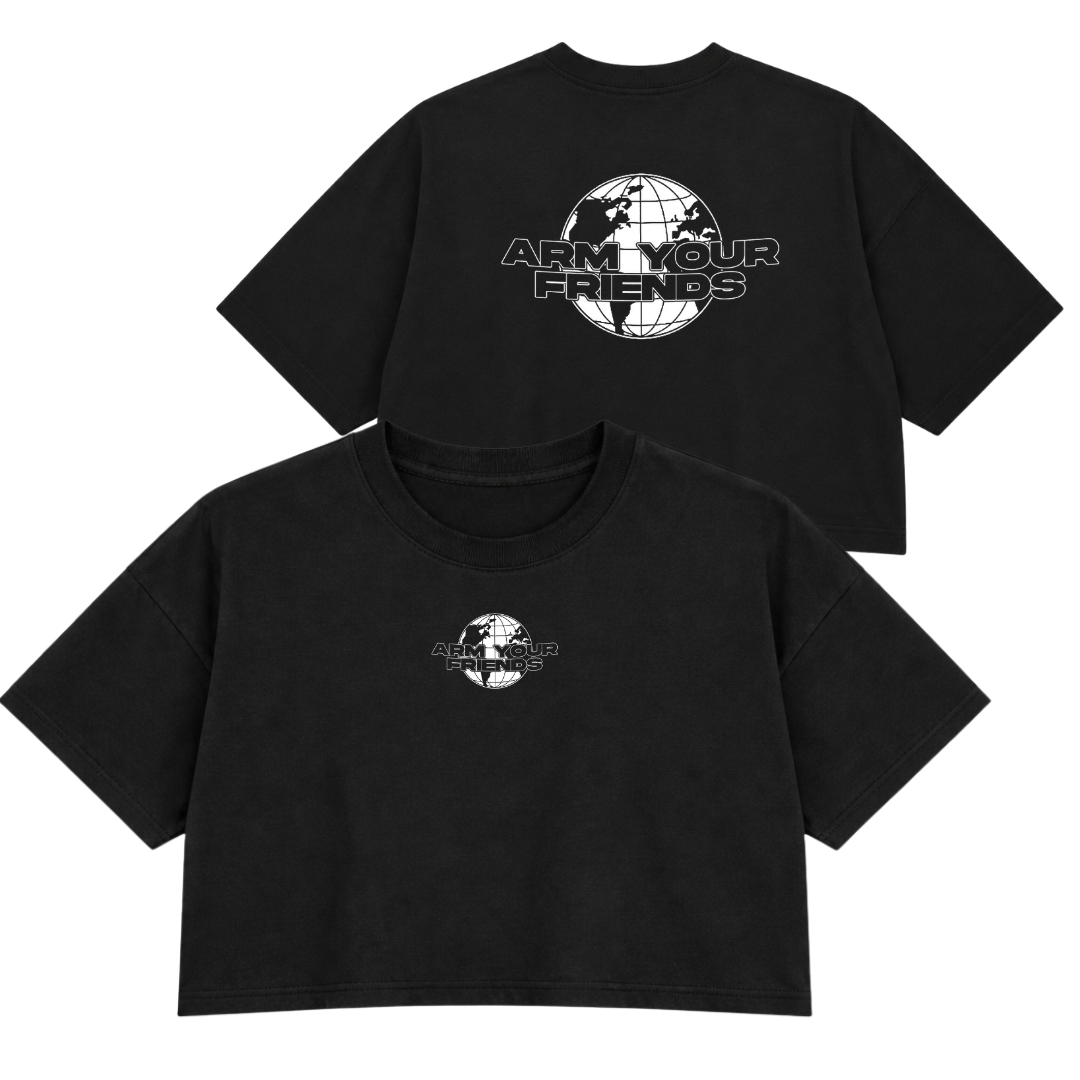GLOBAL PREMIUM CROP TEE (DOUBLE SIDED)