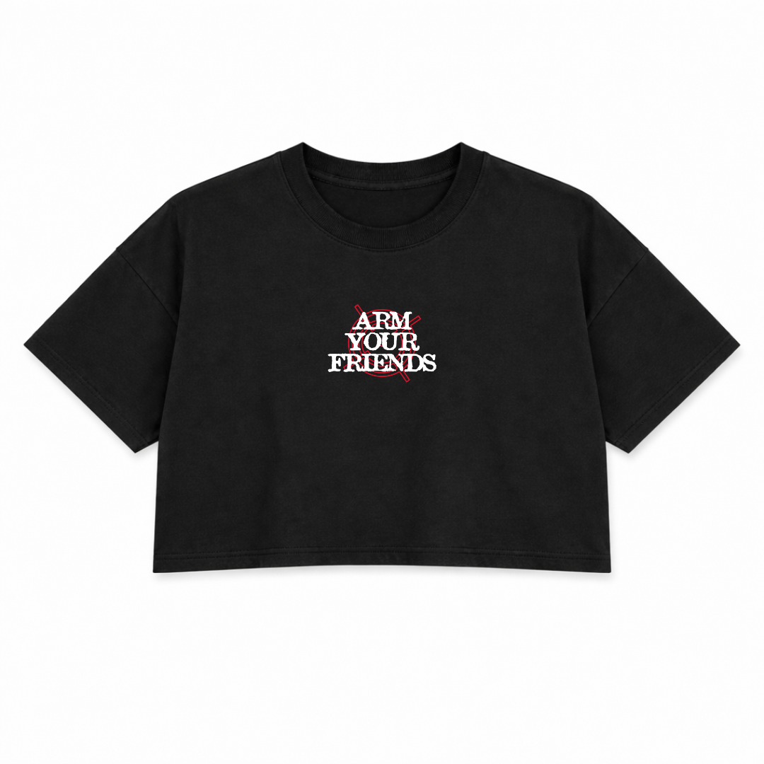 TARGET BE PEACEFUL NOT HARMLESS PREMIUM CROP TEE (FRONT ONLY)
