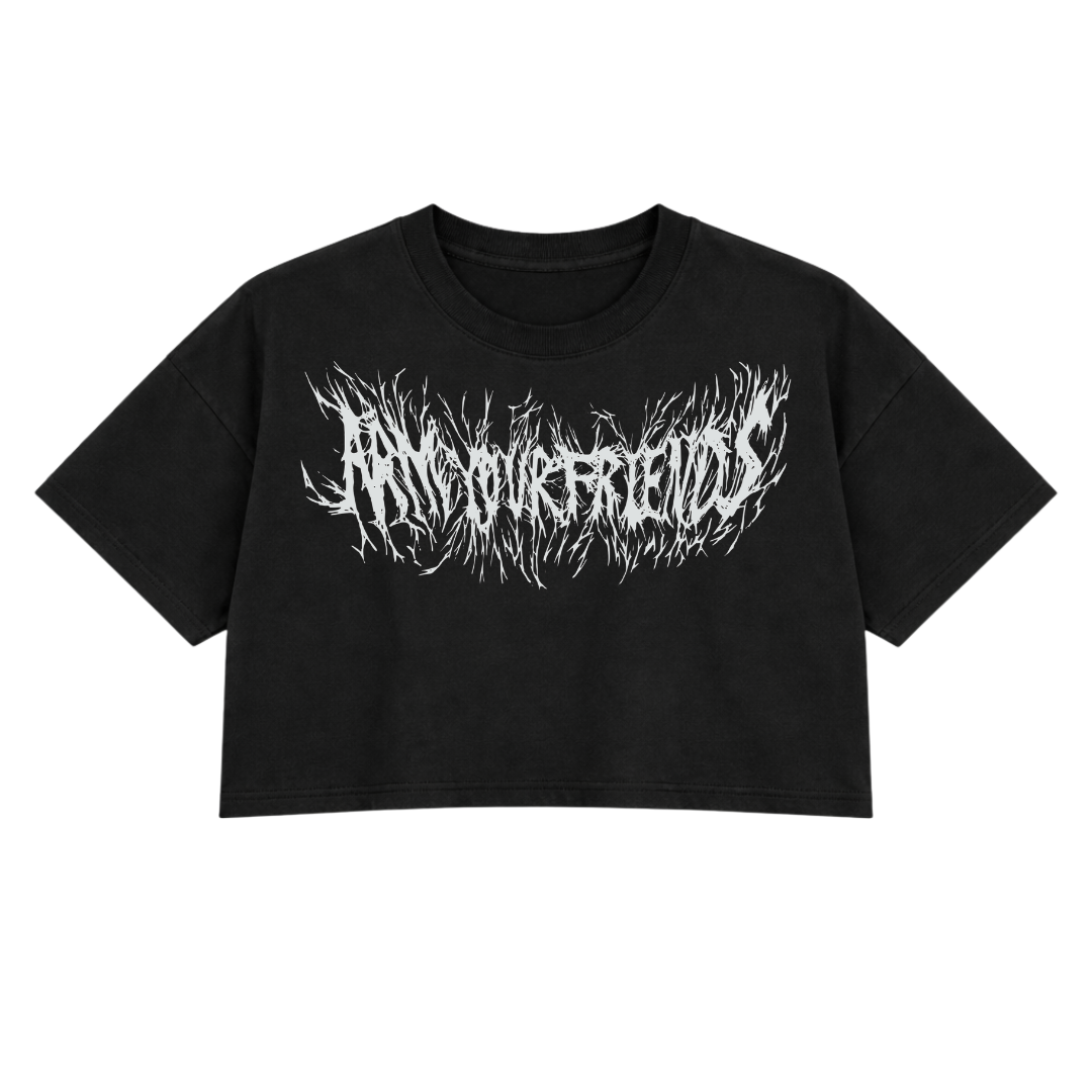 HEAVY METAL PREMIUM CROP TEE (FRONT ONLY)