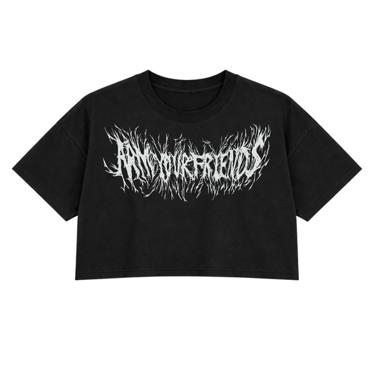HEAVY METAL PREMIUM CROP TEE (FRONT ONLY)