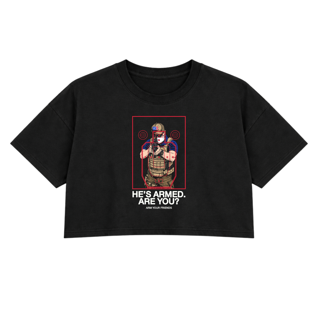 KHAKI KLAN PREMIUM CROP TEE (FRONT ONLY)