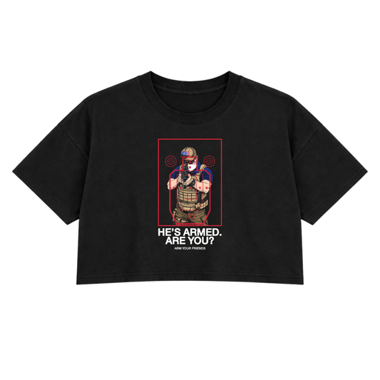 KHAKI KLAN PREMIUM CROP TEE (FRONT ONLY)