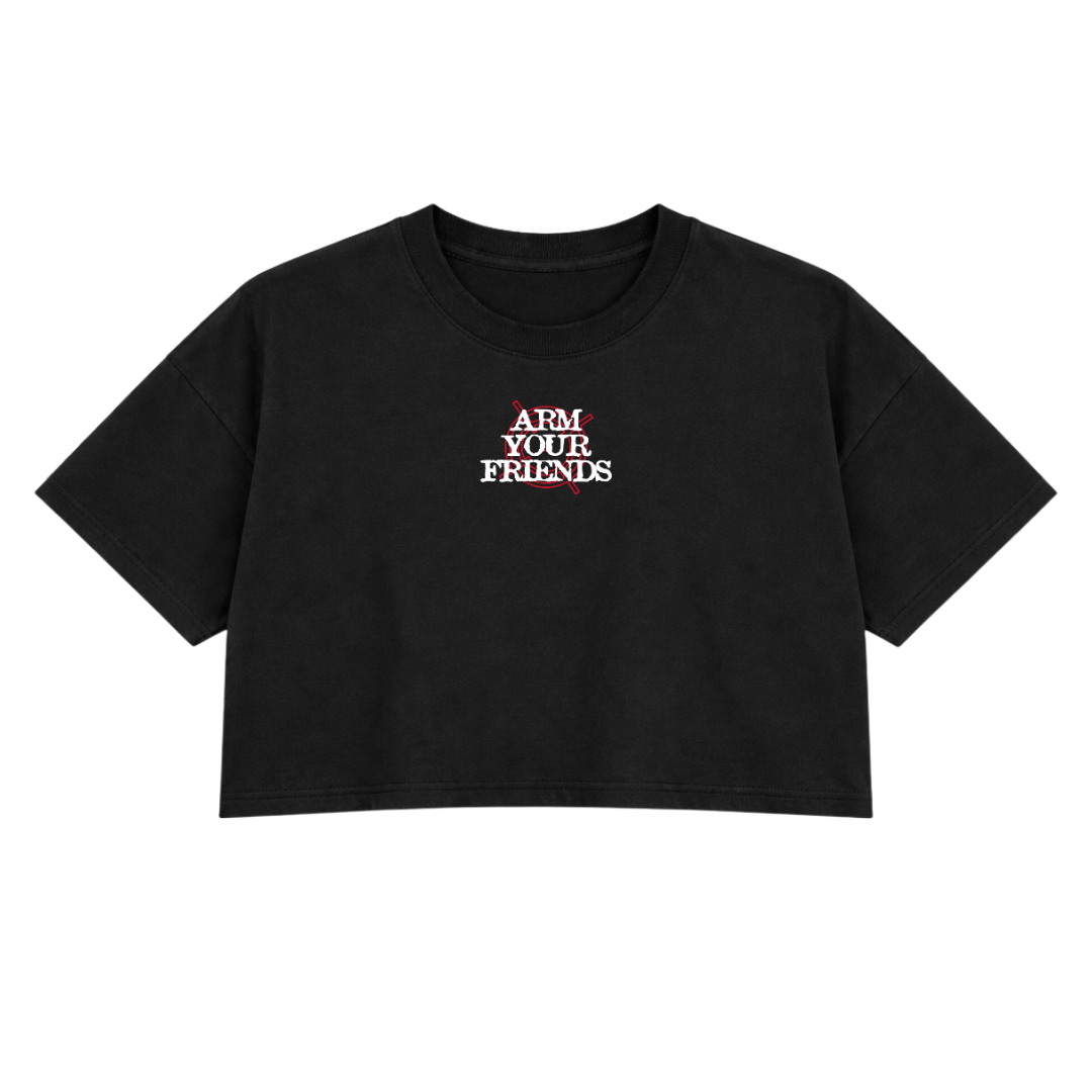 BE PEACEFUL NOT HARMLESS PREMIUM CROP TEE (DOUBLE SIDED)