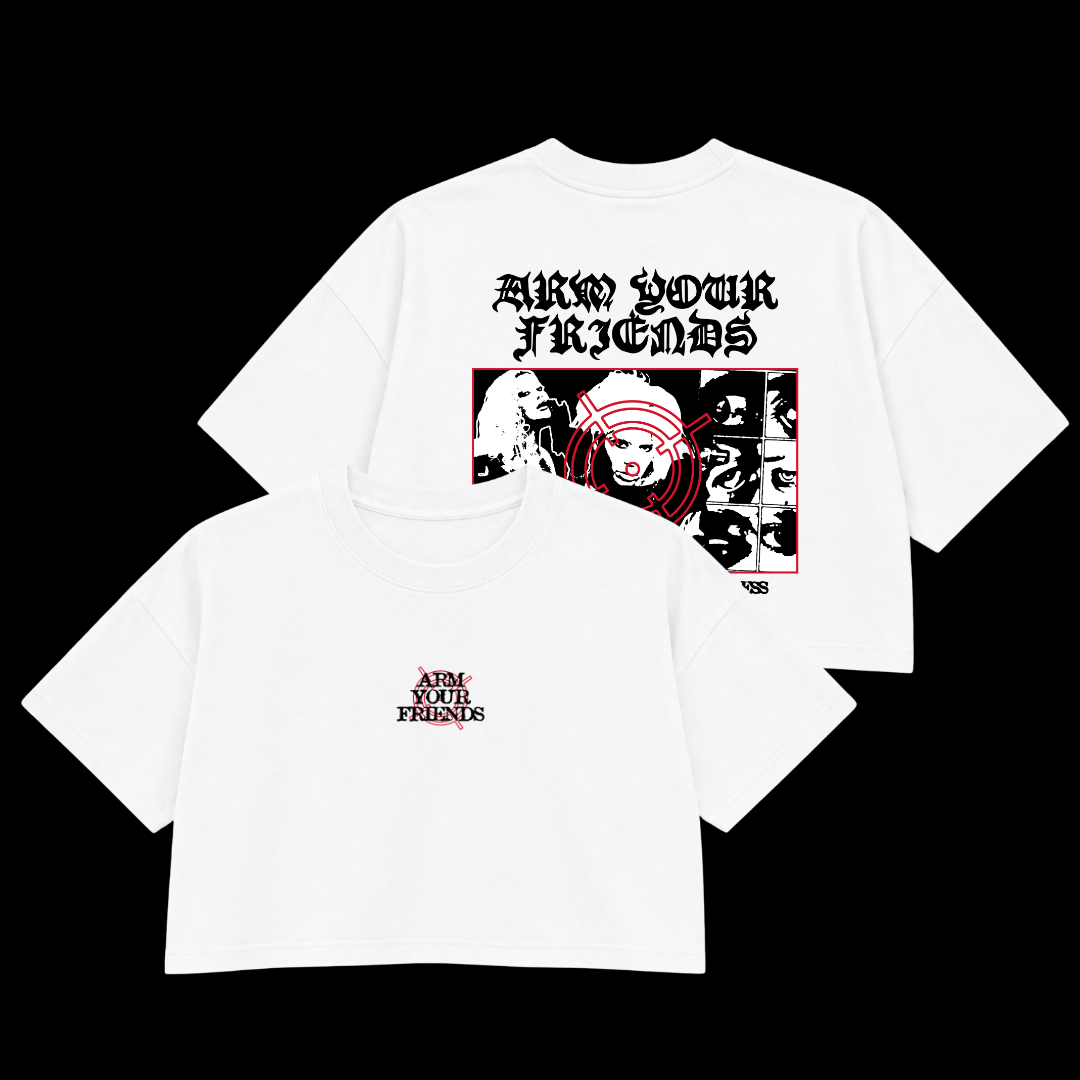 BE PEACEFUL NOT HARMLESS PREMIUM CROP TEE (DOUBLE SIDED)