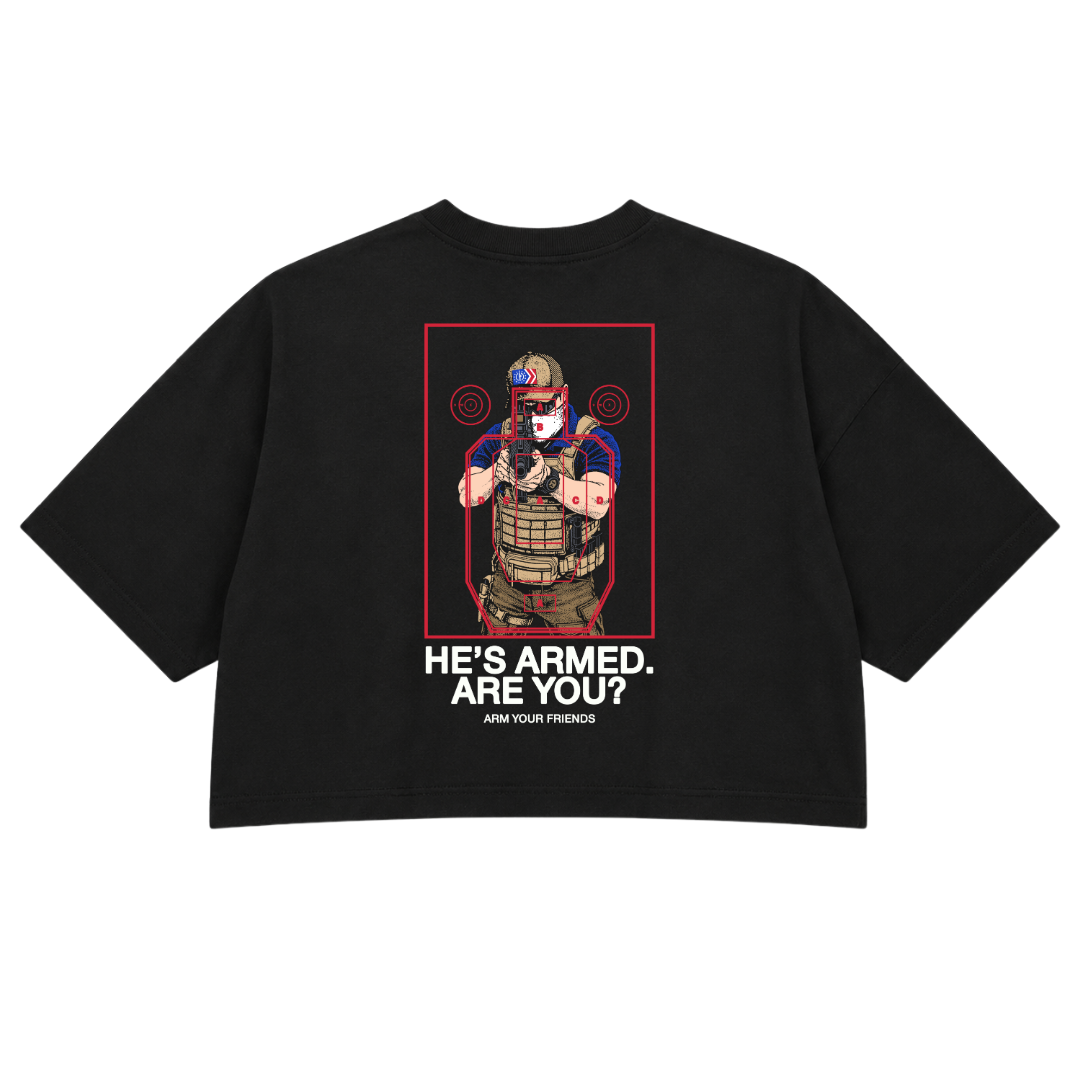 KHAKI KLAN PREMIUM CROP TEE (DOUBLE SIDED)