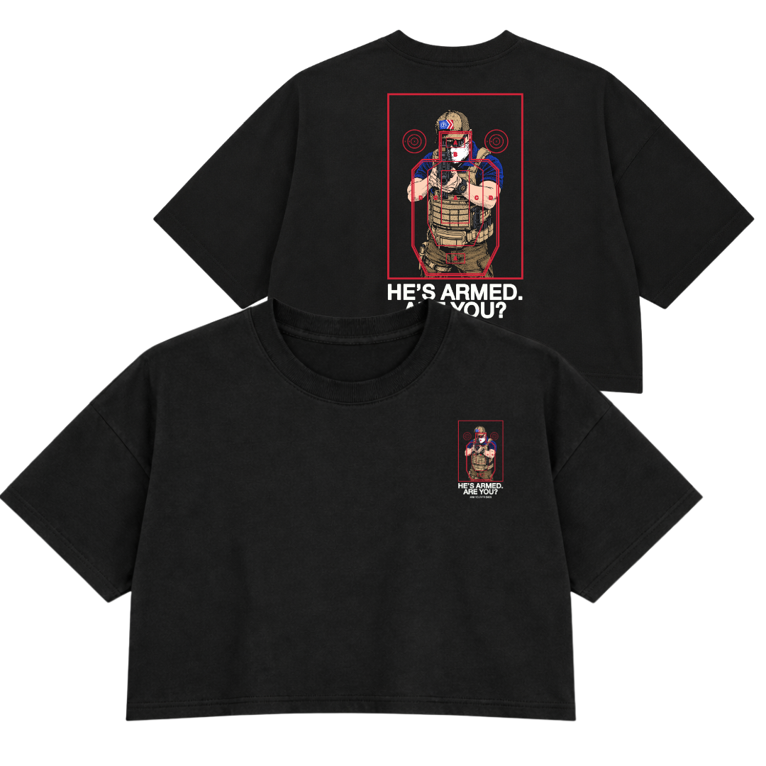 KHAKI KLAN PREMIUM CROP TEE (DOUBLE SIDED)