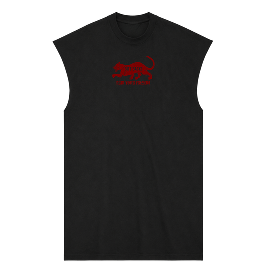 BITE BACK PREMIUM MUSCLE TEE (FRONT ONLY) - RED