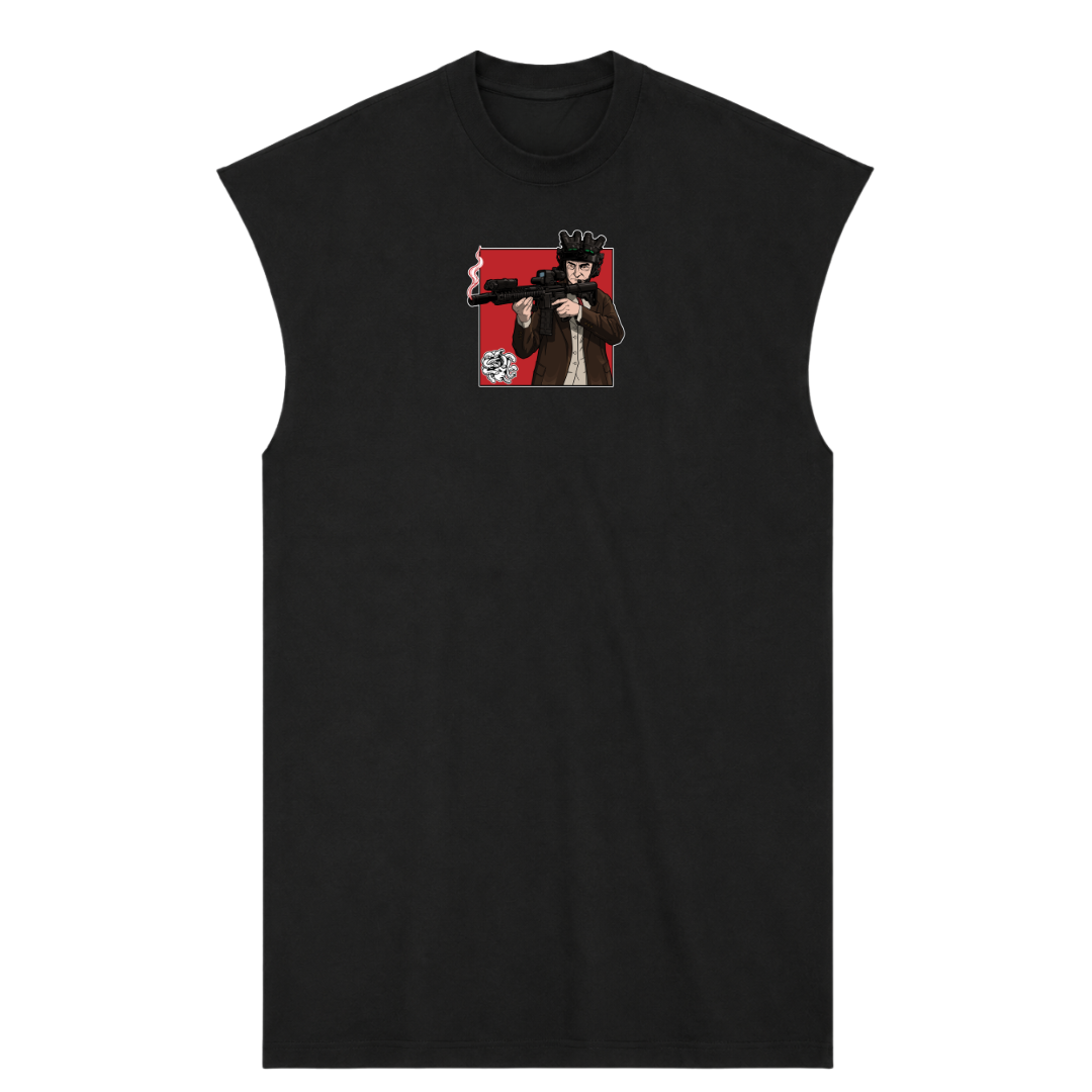 THE RAIDER PREMIUM MUSCLE TEE (FRONT ONLY)