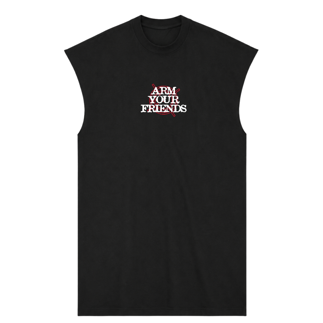TARGET BE PEACEFUL NOT HARMLESS PREMIUM MUSCLE TEE (FRONT ONLY)