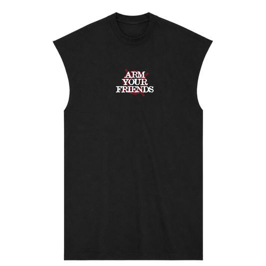 TARGET BE PEACEFUL NOT HARMLESS PREMIUM MUSCLE TEE (FRONT ONLY)