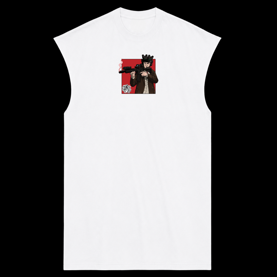 THE RAIDER PREMIUM MUSCLE TEE (FRONT ONLY)