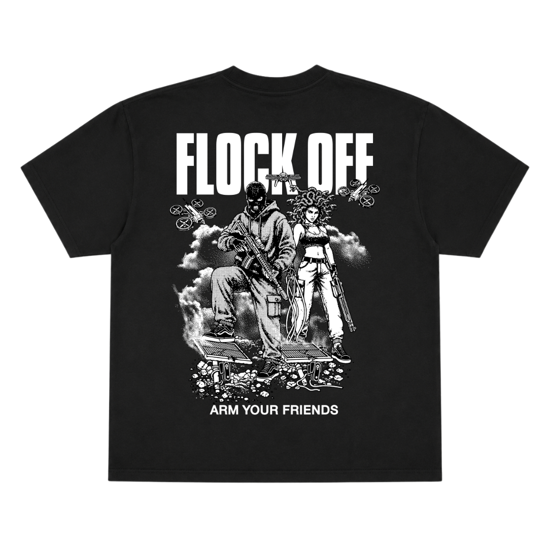 FLOCK OFF OVERSIZE TEE (DOUBLE SIDED)
