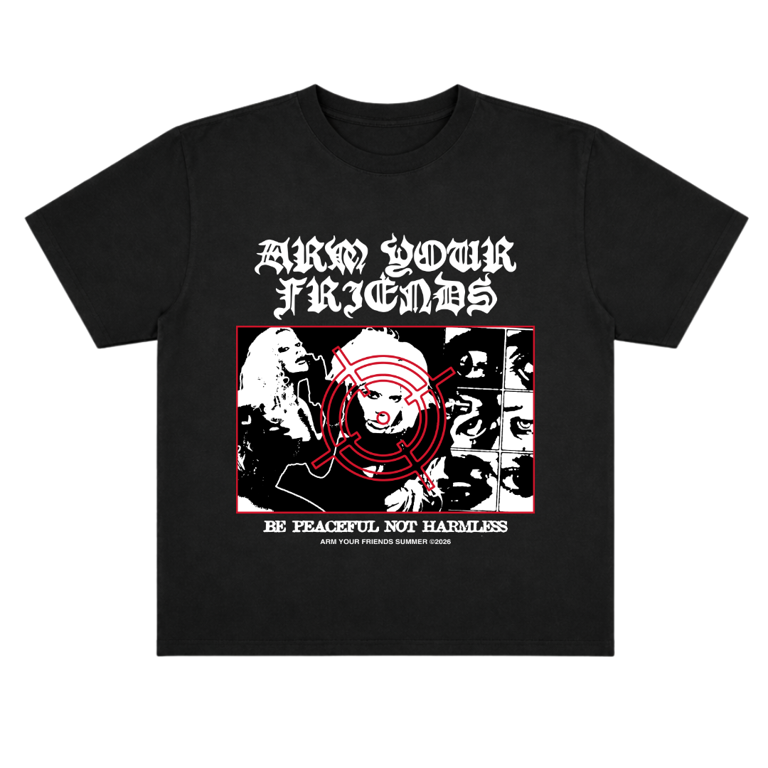 BE PEACEFUL NOT HARMLESS OVERSIZE TEE (FRONT ONLY)