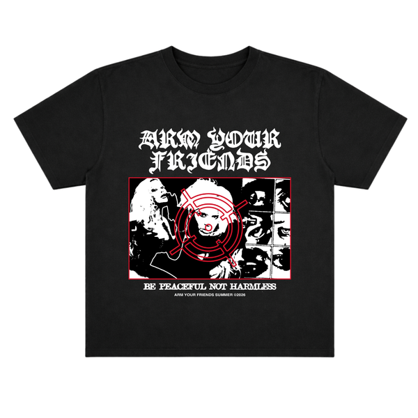 BE PEACEFUL NOT HARMLESS OVERSIZE TEE (FRONT ONLY)