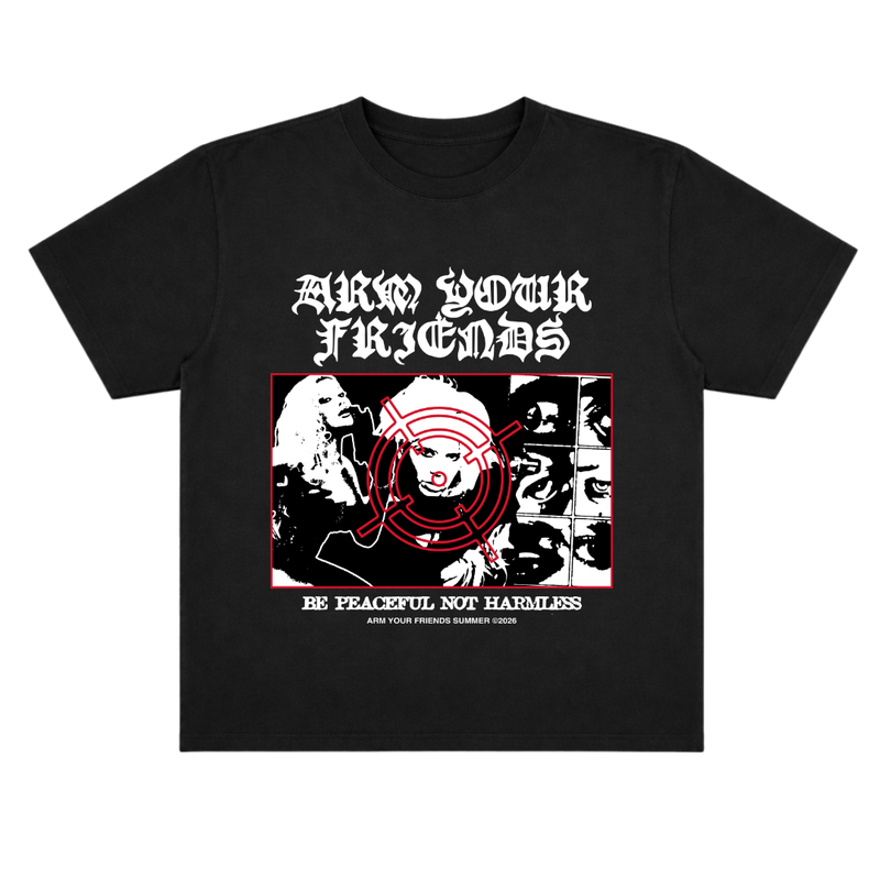 BE PEACEFUL NOT HARMLESS OVERSIZE TEE (FRONT ONLY)