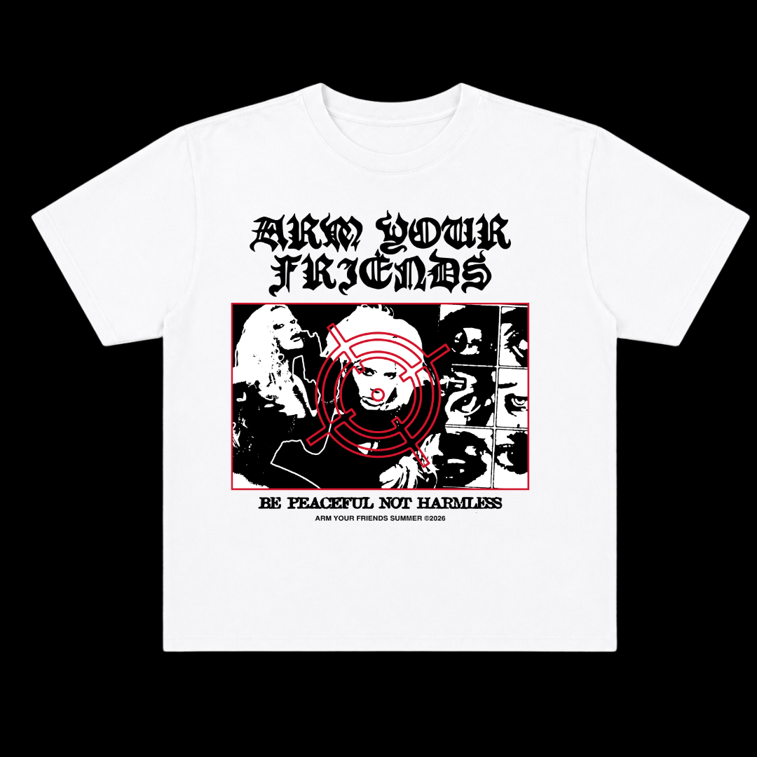 BE PEACEFUL NOT HARMLESS OVERSIZE TEE (FRONT ONLY)