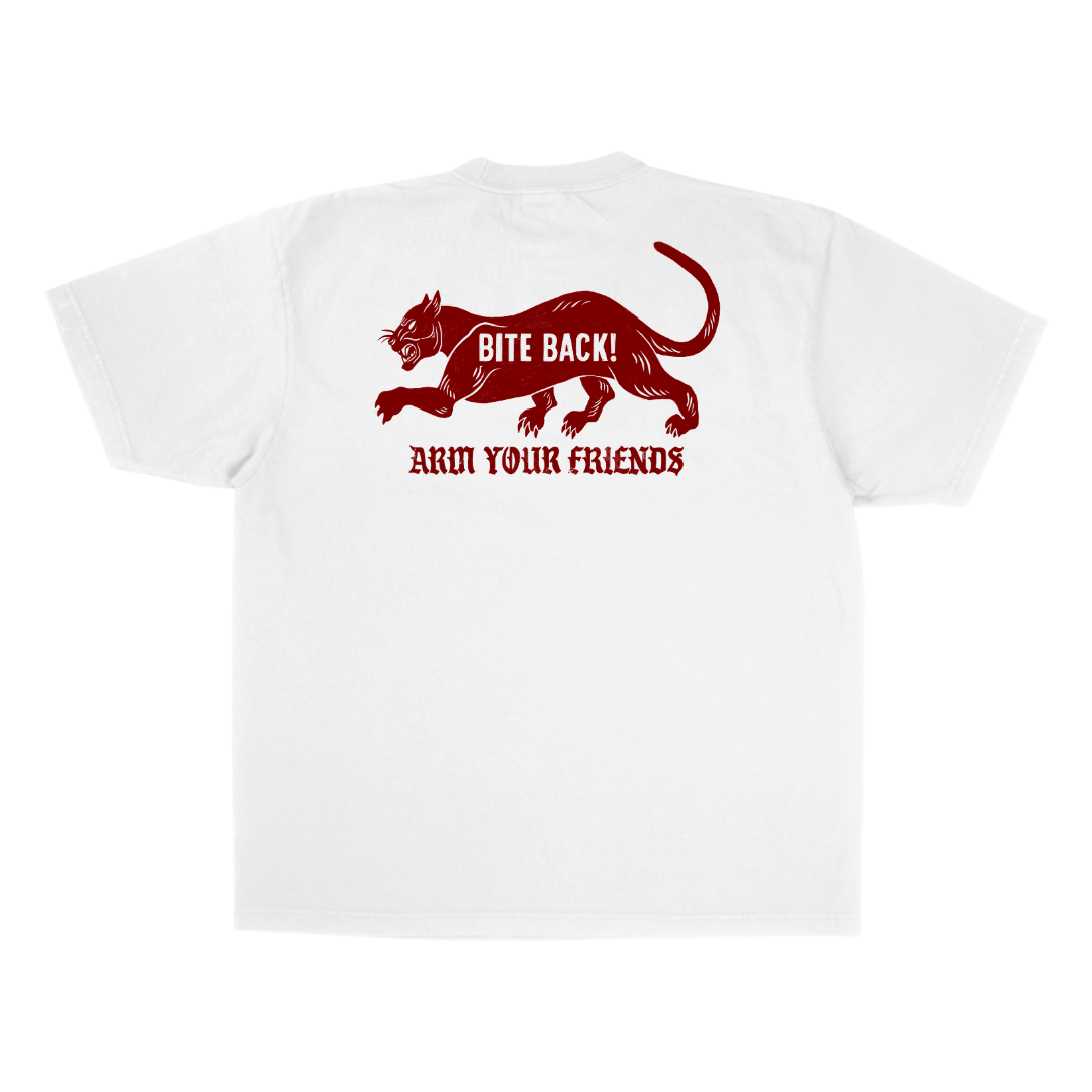 BITE BACK OVERSIZE TEE (RED) - DOUBLE SIDED
