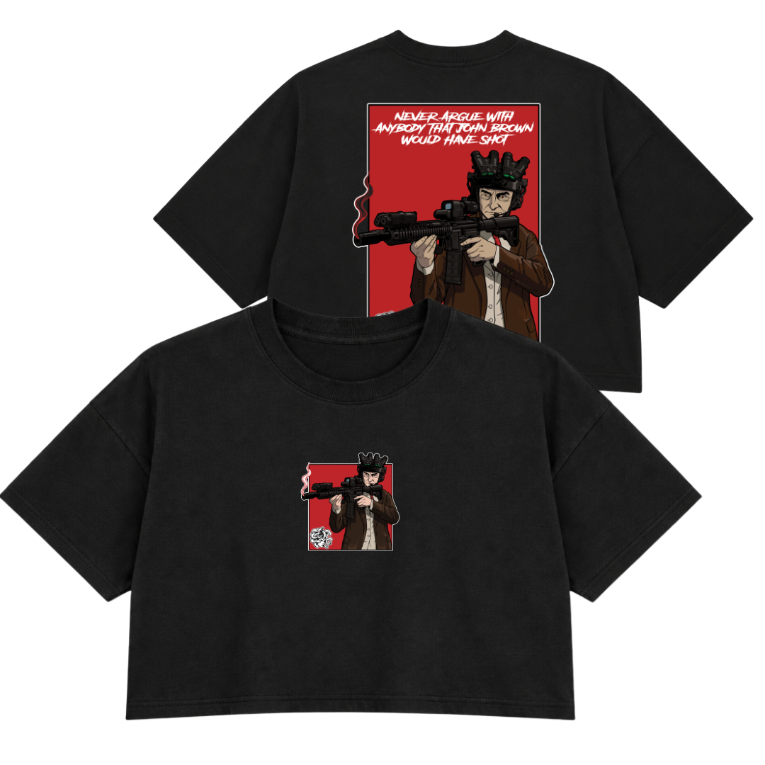 THE RAIDER PREMIUM CROP TEE (DOUBLE SIDED)