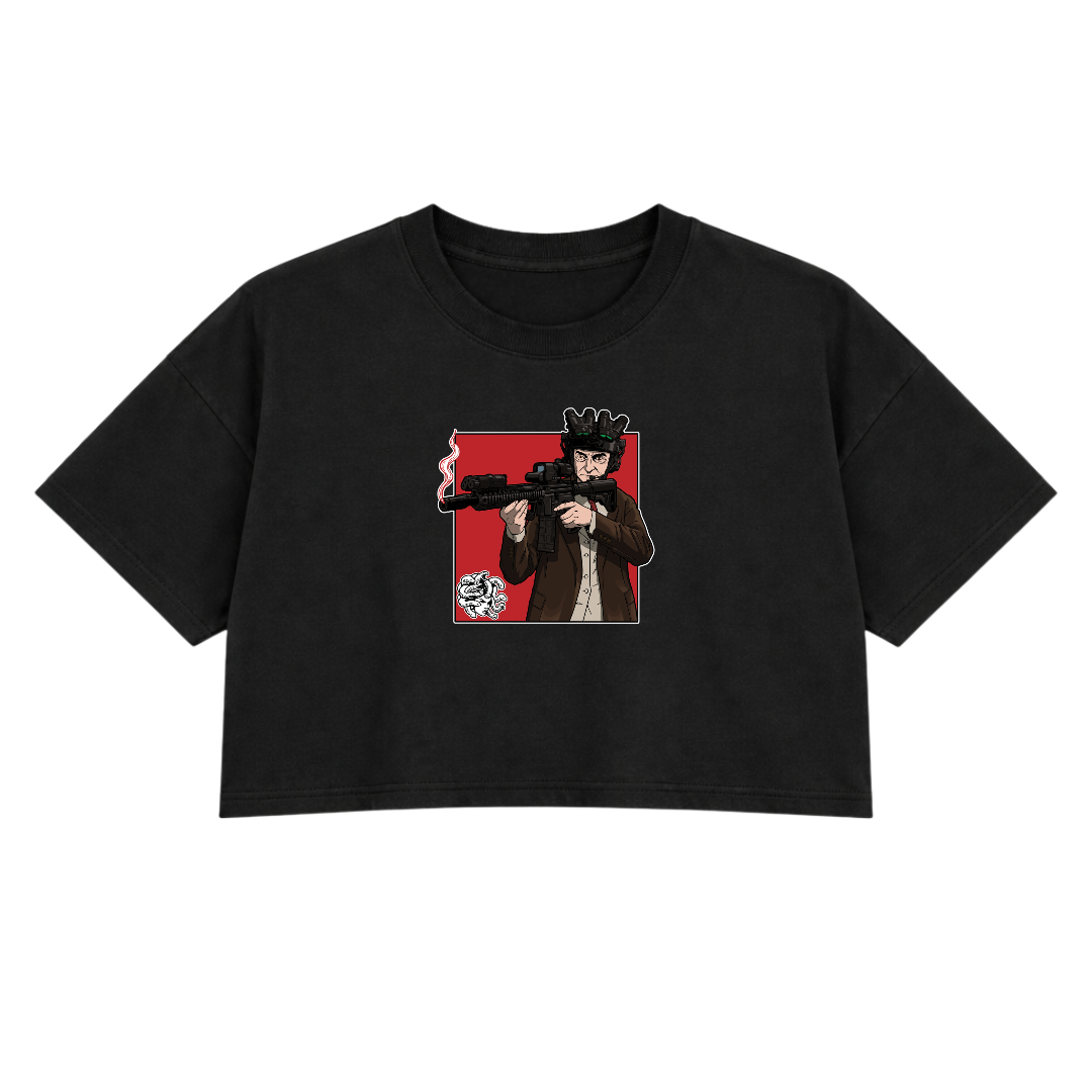 THE RAIDER PREMIUM CROP TEE (FRONT ONLY)
