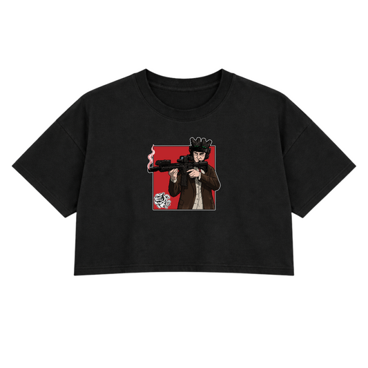 THE RAIDER PREMIUM CROP TEE (FRONT ONLY)