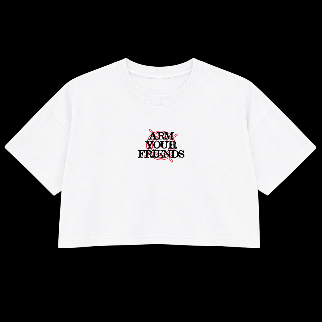TARGET BE PEACEFUL NOT HARMLESS PREMIUM CROP TEE (FRONT ONLY)