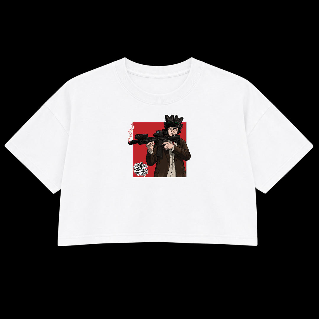THE RAIDER PREMIUM CROP TEE (FRONT ONLY)